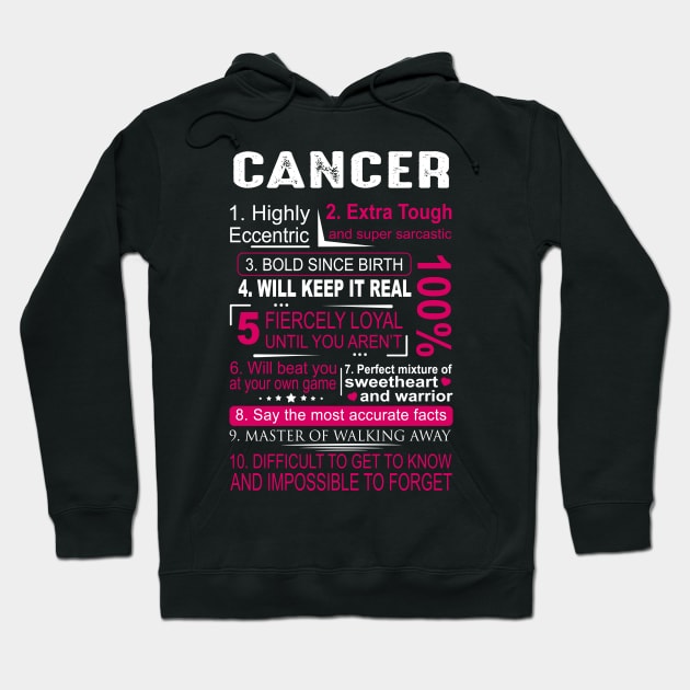 CANCER ZODIAC Hoodie by BTTEES